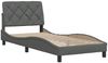 vidaXL Bettgestell ohne Matratze Dunkelgrau 90x190 cm Stoff 3310567 Bild 4