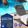 tillvex® Sonnenliege mit Dach und Kopfkissen Anthrazit - Premium Polsterung | Gartenliege Liegestuhl klappbar | Strandliege mit verstellbarer Rückenlehne, gepolsterte Liegefläche | Aluminium Liege Bild 4