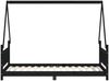vidaXL Kinderbett Schwarz 90x190 cm Massivholz Kiefer 834509 Bild 4