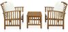 vidaXL 3-tlg. Garten-Lounge-Set mit Auflagen Massivholz Akazie 3057976 Bild 2