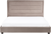 Bett mit Lattenrost Samtstoff ROUEN 180 x 200 cm Taupe Bild 4
