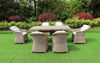 7tlg. Sitzgruppe BELLA Natural rundes Polayrattan Loungemöbel-Set Gartenmöbel Bild 2