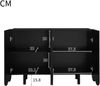 Sideboard mit 4 Türen & Innenregalen, 120x37,5x80,8 cm, Schwarz Bild 5