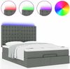 vidaXL Ottoman-Bett mit Matratze & LEDs Dunkelgrau 140x200 cm Stoff 3314177 Bild 5