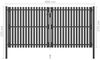 vidaXL Gartentor aus Stahl 400 x 175 cm Anthrazit 146337 Bild 5