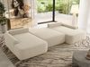 U-förmige Ecke, Ecksofa mit schlaffunktion und bettkasten, lose kissen, Wellenfeder, Big sofa XXL - CUBO U - Beige Boucle Bild 3