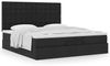 vidaXL Ottoman-Bett mit Matratzen Schwarz 200x200 cm Stoff 3313350 Bild 5