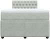 vidaXL Boxspringbett mit Matratze Hellgrau 120x200 cm Samt 3287716 Bild 4