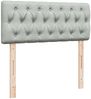 vidaXL Boxspringbett mit Matratze Hellgrau 120x200 cm Samt 3287716 Bild 5