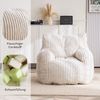 BlingBin Sitzsack Loungesessel mit Memory-Schaum-Füllung (1 St, Sessel aus Cord, ergonomischer Bodensessel mit Armlehnen), für Wohnzimmer und Schlafzimmer Bild 3