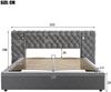 Polsterbett 160×200 cm mit hydraulischem Bettkasten und LED-Leselicht, grau Bild 4