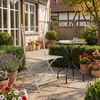 Gartenstuhl FINN - 40 x 40 x 95 cm, Metall, Antik-Weiß | Klappstuhl Garten Outdoor-Stuhl Bild 3
