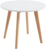 Vente-unique - LOULOUNE Essgruppe PlastikHolz, Platte Weiß - B 60 cm x H 51 cm x L 60 cm Bild 4