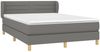 vidaXL Boxspringbett mit Matratze Dunkelgrau 140x190 cm Stoff 3126878 Bild 3