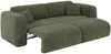 Vente-unique - Sofa mit Schlaffunktion 4-Sitzer - Melierter Stoff - Grün - POGNI von Maison Céphy Bild 5