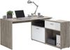 FMD Möbel - DIEGO - Winkelschreibtisch - melaminharzbeschichtete Spanplatte - Sandeiche Nb/Hgl weiß - 138 x 75 x 138cm Bild 2