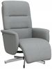 vidaXL Relaxsessel mit Fußteil Hellgrau Stoff 356561 Bild 2
