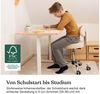 Ehrenkind Schreibtisch höhenverstellbar für Kinder und Erwachsene (mit Massivholzplatte & Stahlgestell, langlebig, Holzplatte aus massivem Kiefernholz), mitwachsend & zeitlos Bild 4
