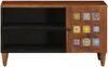 vidaXL TV-Schränk mit Tür Walnuss 80 x 33 x 46 cm Massivholz Mango 4018239 Bild 3
