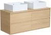 Vente-unique - MILIPAM Waschbeckenmöbel Holz, PlatteKeramik Beige - B 45 cm x H 50 cm x L 120 cm Bild 3