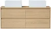 Vente-unique - MILIPAM Waschbeckenmöbel Holz, PlatteKeramik Beige - B 45 cm x H 50 cm x L 120 cm Bild 4
