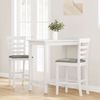 vidaXL Barhocker mit Kissen 2 Stk. Weiß Massivholz Gummibaum 4102541 Bild 3