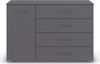 rauch Aditio Box, Kommode, 1-türig, 4 Schubladen, mit Softclose-Funktion, Farbe Grau metallic, BxHxT 120x81x42cm Bild 2