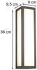 LED Außenwandleuchte eckig 2er Set in Anthrazit, Höhe 36cm, IP54 Bild 4