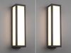 LED Außenwandleuchte eckig 2er Set in Anthrazit, Höhe 36cm, IP54 Bild 3