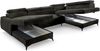 AX LIVING Schwarze Eckcouch mit Schlaffunktion Arkucio U 345cm Breite L Bild 5