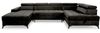 AX LIVING Schwarze Eckcouch mit Schlaffunktion Arkucio U 345cm Breite L Bild 2