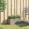 vidaXL Hochbeet mit 2 Fächern Grau 72x30x32 cm Poly Rattan 366424 Bild 3