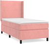 vidaXL Boxspringbett mit Matratze Rosa 80x200 cm Samt 3132530 Bild 2
