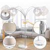 Monzana Bogenlampe schwenkbar / höhenverstellbar, Edelstahl / Polyester beige, 150-175 cm Bild 3