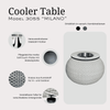 COOTAB Cooler Table MILANO 3-in-1 Loungetisch mit Edelstahl-Kühler - Champagner Bild 2