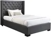 Vente-unique - MASSIMO Bett Stoff Grau - B 215,5 cm x H 141,5 cm x L 143,5 cm Bild 2
