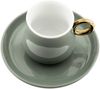 Mulex 12 Teiliges Set Mokkatassen mit Untertasse aus Porzellan Mokkaservice 100 Grau/Gold Bild 2