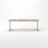 Rheinland Möbel Statio Schreibtisch 200x100 cm höhenverstellbar ±10 mm in Nussbaum – XXL-Bürotisch für Führungsebene & Konferenzräume, C-Fuß, Kabelwanne, einfache Montage, FSC® zertifiziert Bild 2