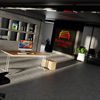 Rheinland Möbel Statio Schreibtisch 200x100 cm höhenverstellbar ±10 mm in Nussbaum – XXL-Bürotisch für Führungsebene & Konferenzräume, C-Fuß, Kabelwanne, einfache Montage, FSC® zertifiziert Bild 5