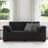 vidaXL Zweisitzer-Sofa Schwarz 180x77x82 cm Samt 4105272 Bild 3