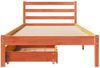 vidaXL Massivholzbett ohne Matratze Wachsbraun 75x190 cm Kiefernholz 3301550 Bild 4