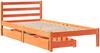 vidaXL Massivholzbett ohne Matratze Wachsbraun 75x190 cm Kiefernholz 3301550 Bild 3