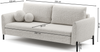 Selsey 'Veruco' Sofa mit Schlaffunktion und Chenille-Bezug, hellbeige, ca. 90 x 234 x 100 cm Bild 5