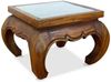 livasia Couchtisch Opiumtisch mit handgefertigter Schnitzerei, Akazie 55x55x40cm, handgefertigt Bild 1