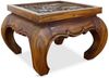 livasia Couchtisch Opiumtisch mit handgefertigter Schnitzerei, Akazie 55x55x40cm, handgefertigt Bild 2