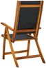 vidaXL Gartenstühle 8 Stk. Klappbar Massivholz Akazie und Textilene 3120456 Bild 5