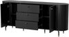 Selsey 'Zante' Sideboard 2-türig mit 3 Schubladen, schwarz, ca. 81 x 190 x 40 cm Bild 4