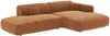 Vente-unique - POGNI Sofa SamtStoff Rot - B 160 cm x H 73 cm x L 300 cm Bild 2