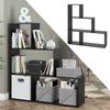 Treppenregal Schwarz 116.8 x 123.2 cm Vicco Bild 2