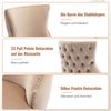 Eckessessel 2er-Set Beige Samt-Massivholz, ergonomisch gepolstert, moderner Esszimmerstuhl Bild 5